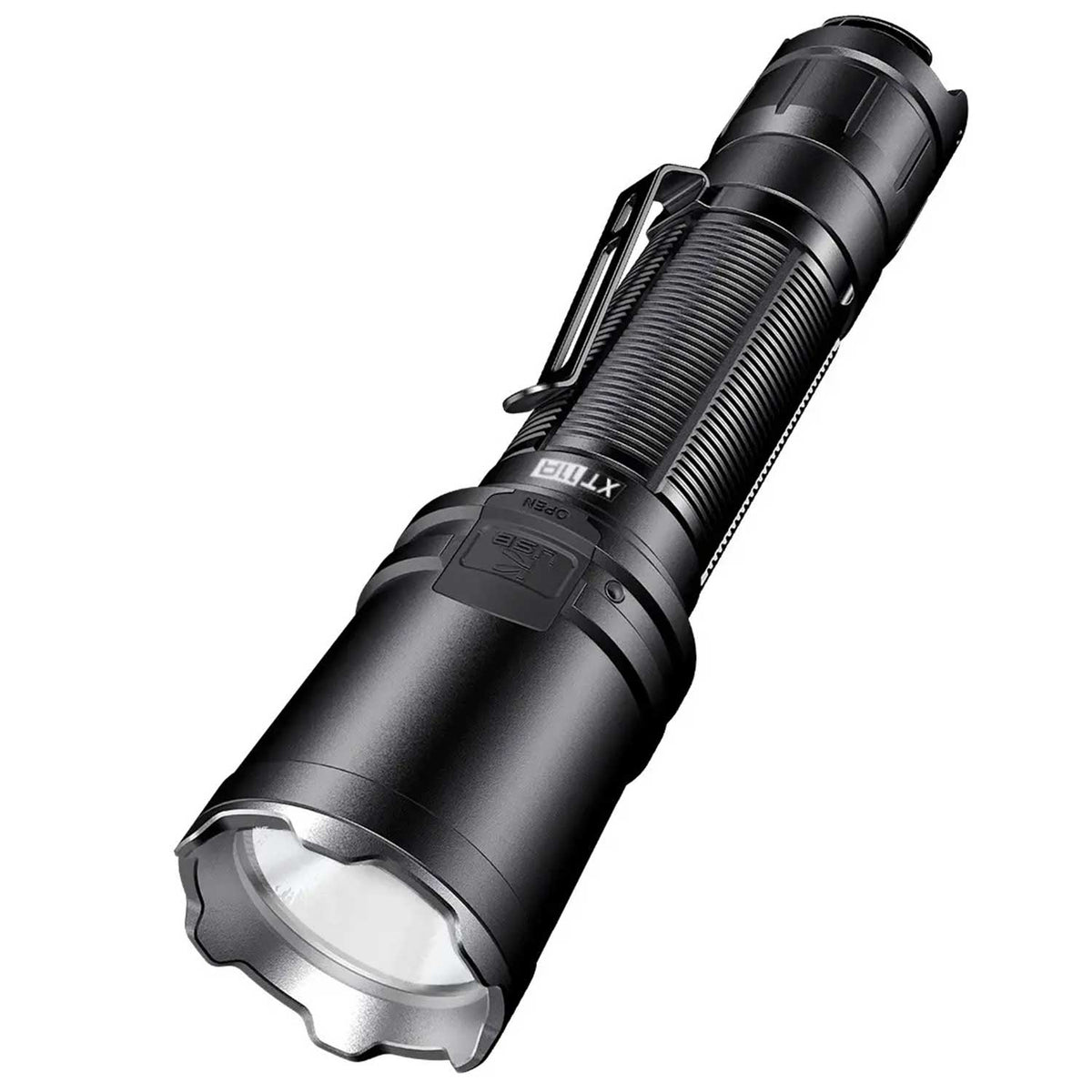 Klarus XT11R – Polizei Taschenlampe 1300 Lumen mit Akku und USB-C (Modell 2025) – Detailansicht