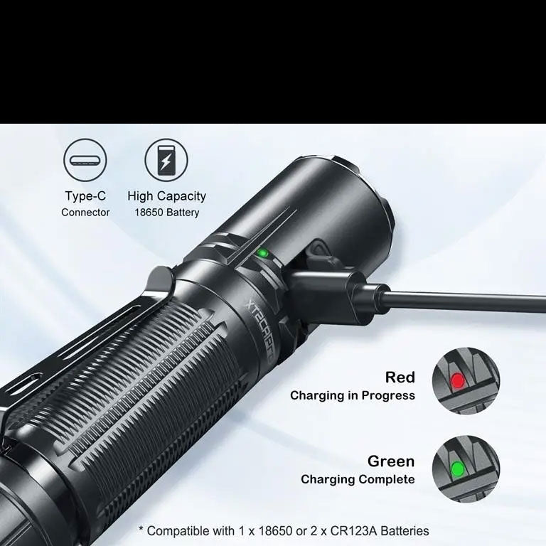 Klarus XT2CR PRO LED Taschenlampe 2100 Lumen in 2 Farben – Detailansicht