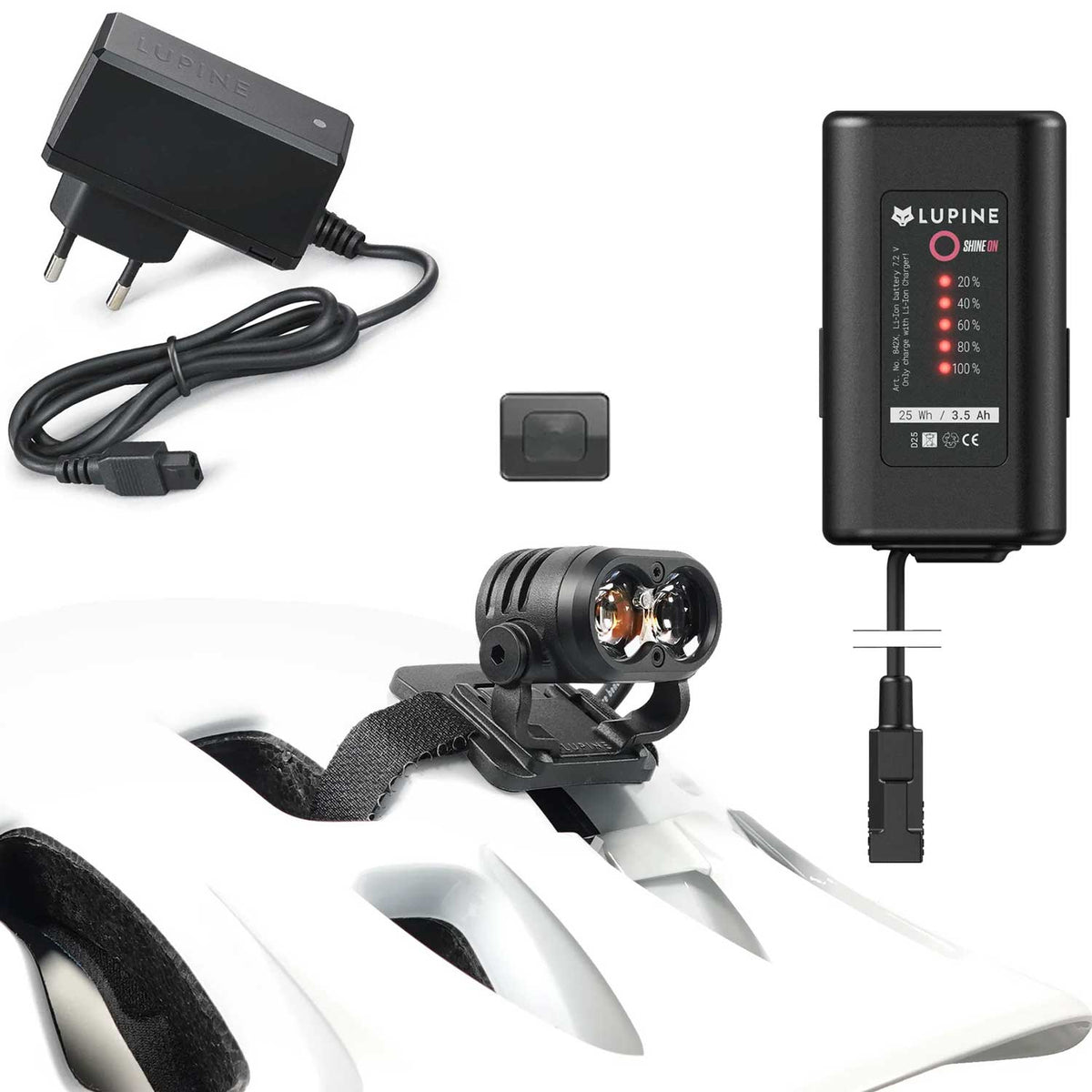 Lupine Piko Helmlampe mit 3.5 Ah Akku, Bluetooth & 2100 Lumen (2026) – Detailansicht