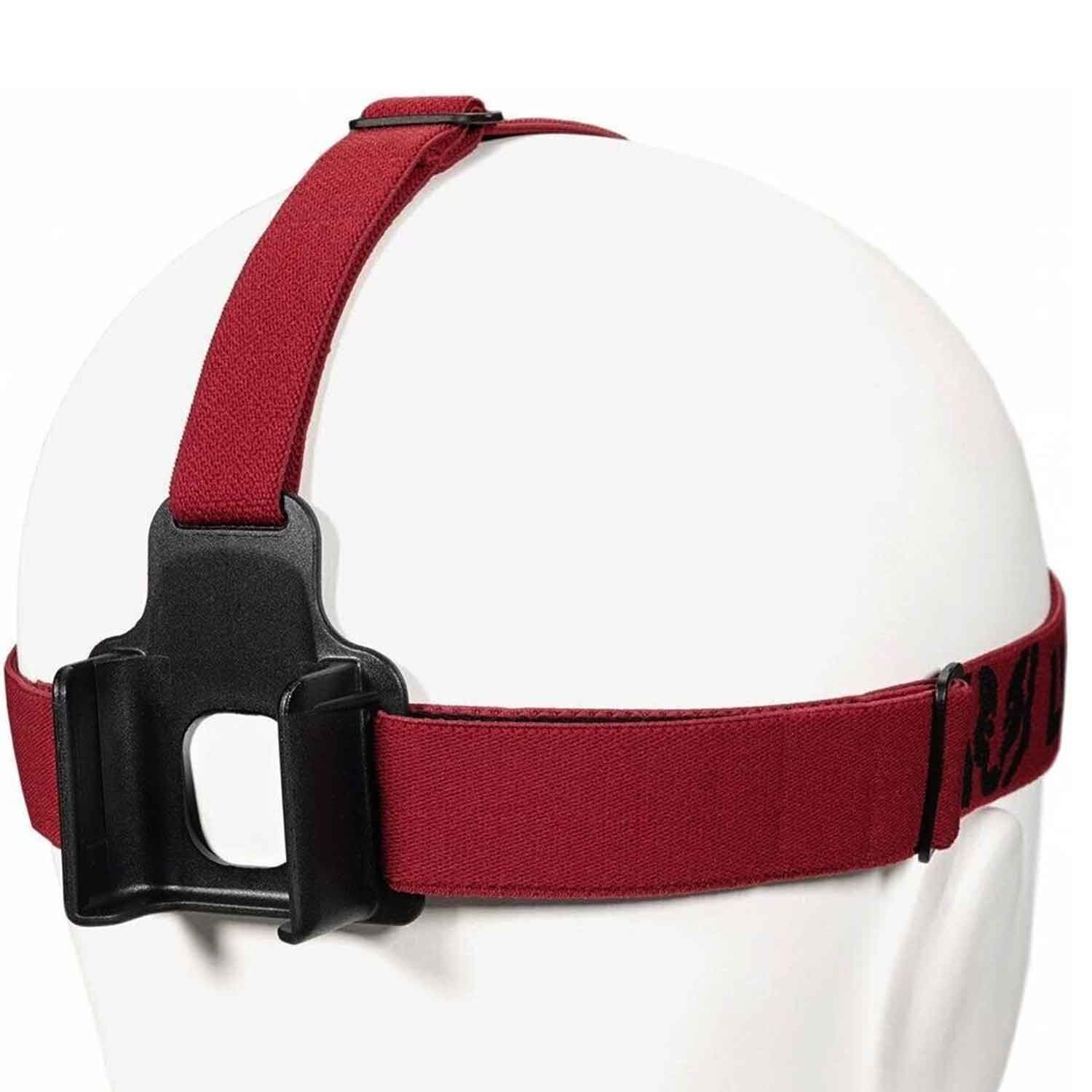 Lupine FrontClick Stirnband mit FastClick Akkuhalter (Farbauswahl) – Detailansicht
