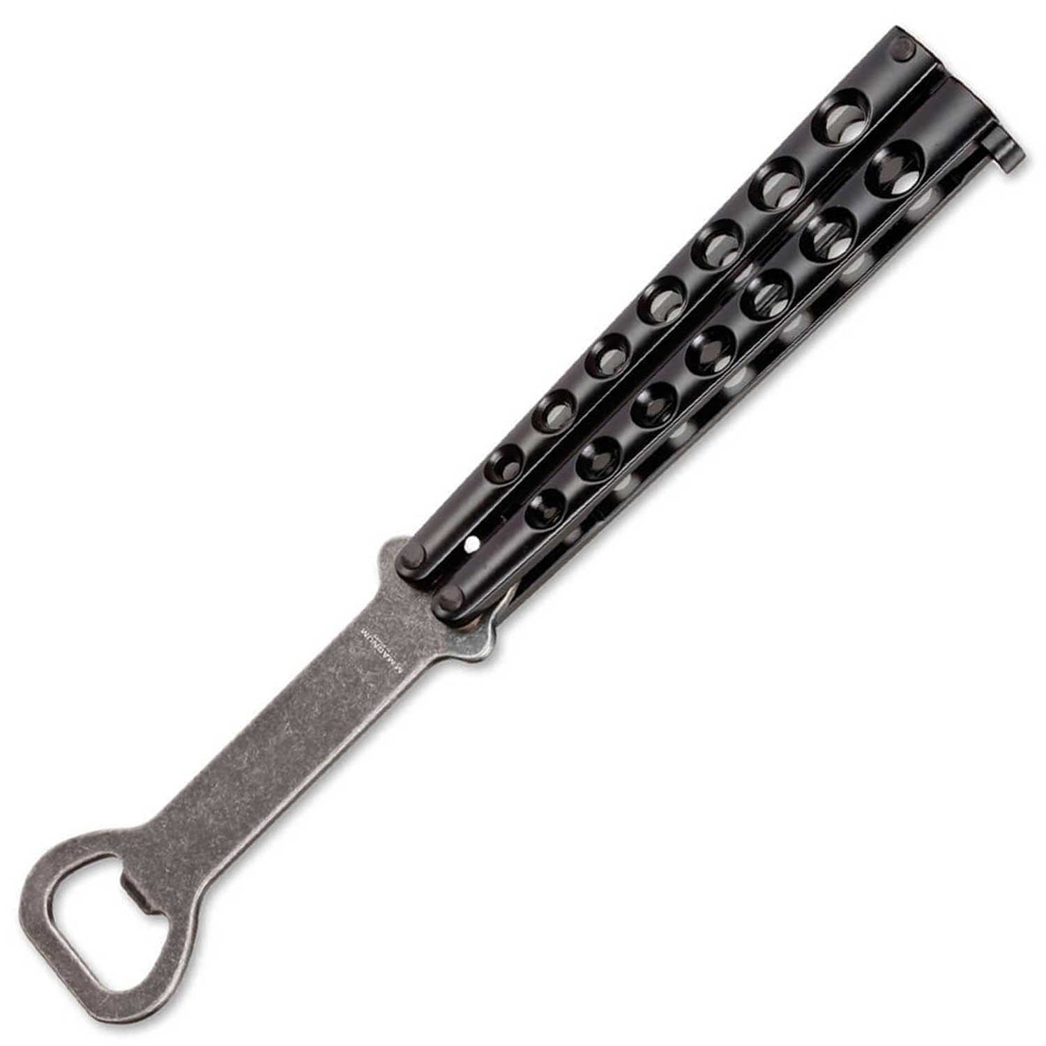 Magnum Balisong Black – Flaschenöffner im Butterfly-Look