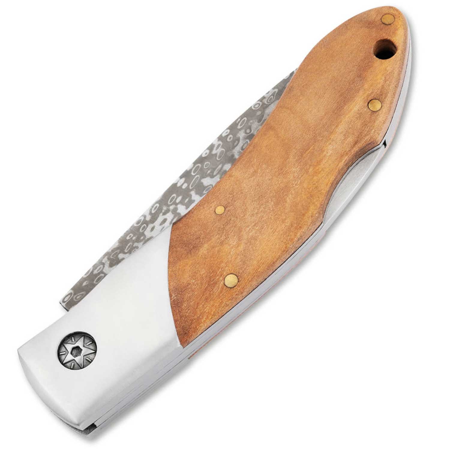 Magnum Caveman Damast – Edles Taschenmesser mit einzigartiger Gravur – Detailansicht