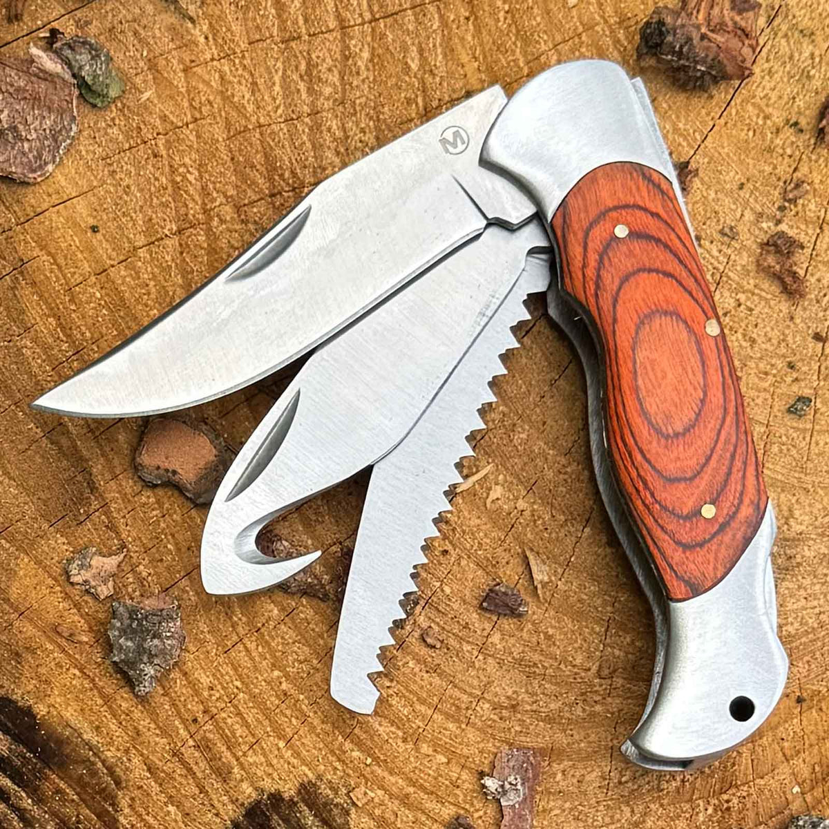 Magnum Classic Hunter – Jagdtaschenmesser mit Aufbrechklinge und Säge – Messeransicht