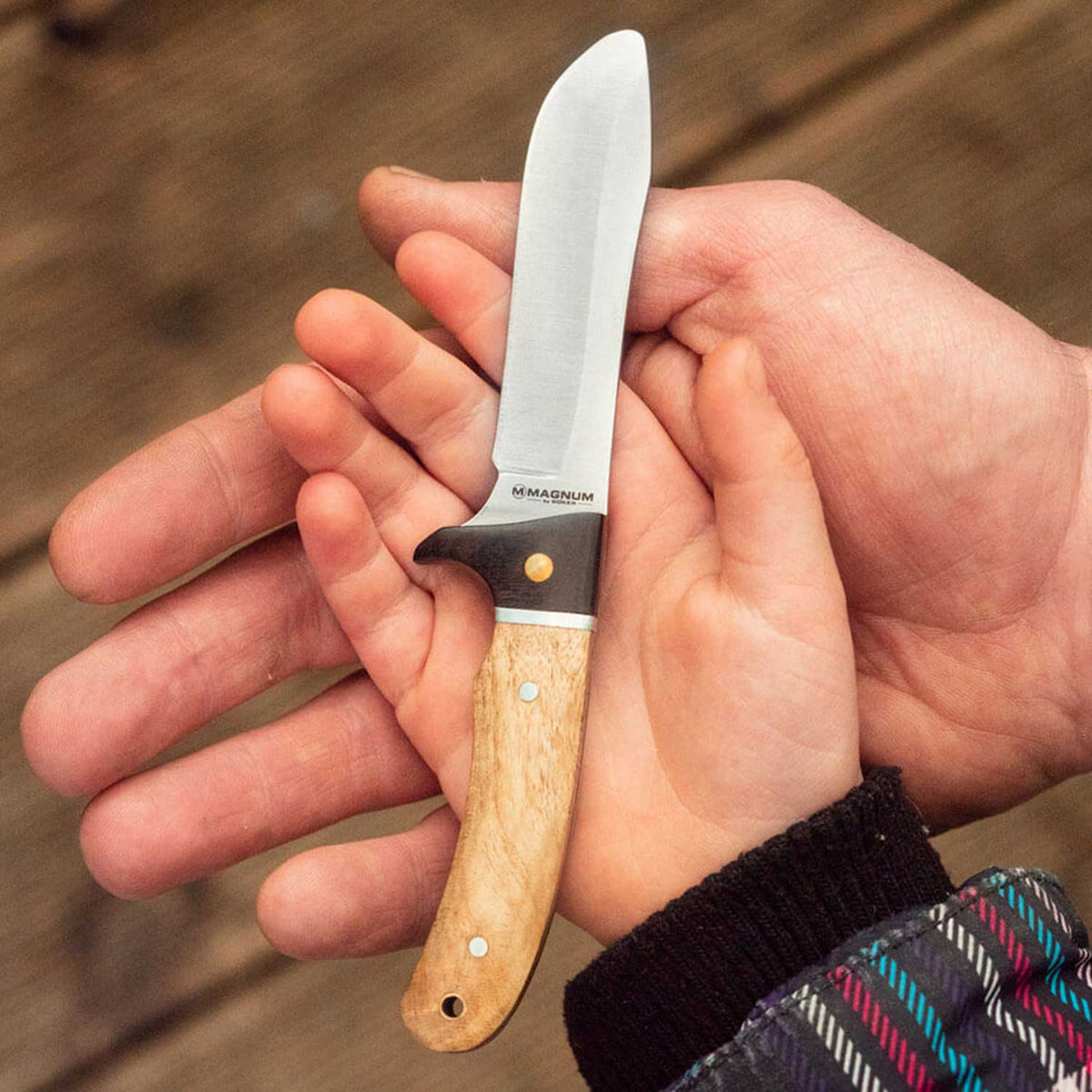 Magnum Kids Knife – Sicheres Kindermesser mit Palisanderholzgriff & Lederscheide