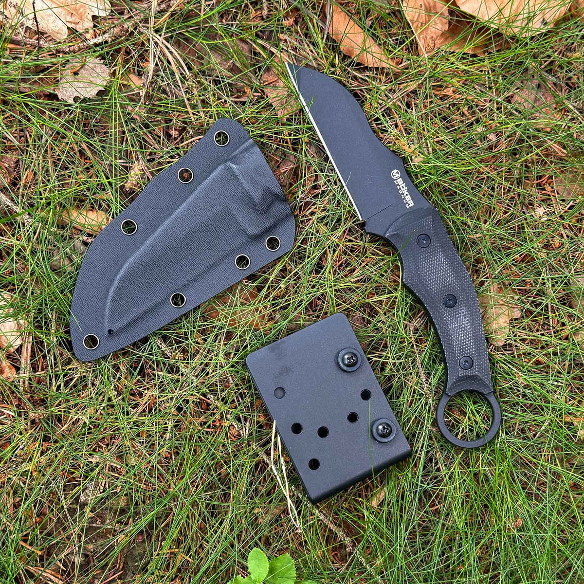 Magnum Straight Karambit – feststehendes Outdoormesser mit Micarta & Kydexscheide – Produktbild