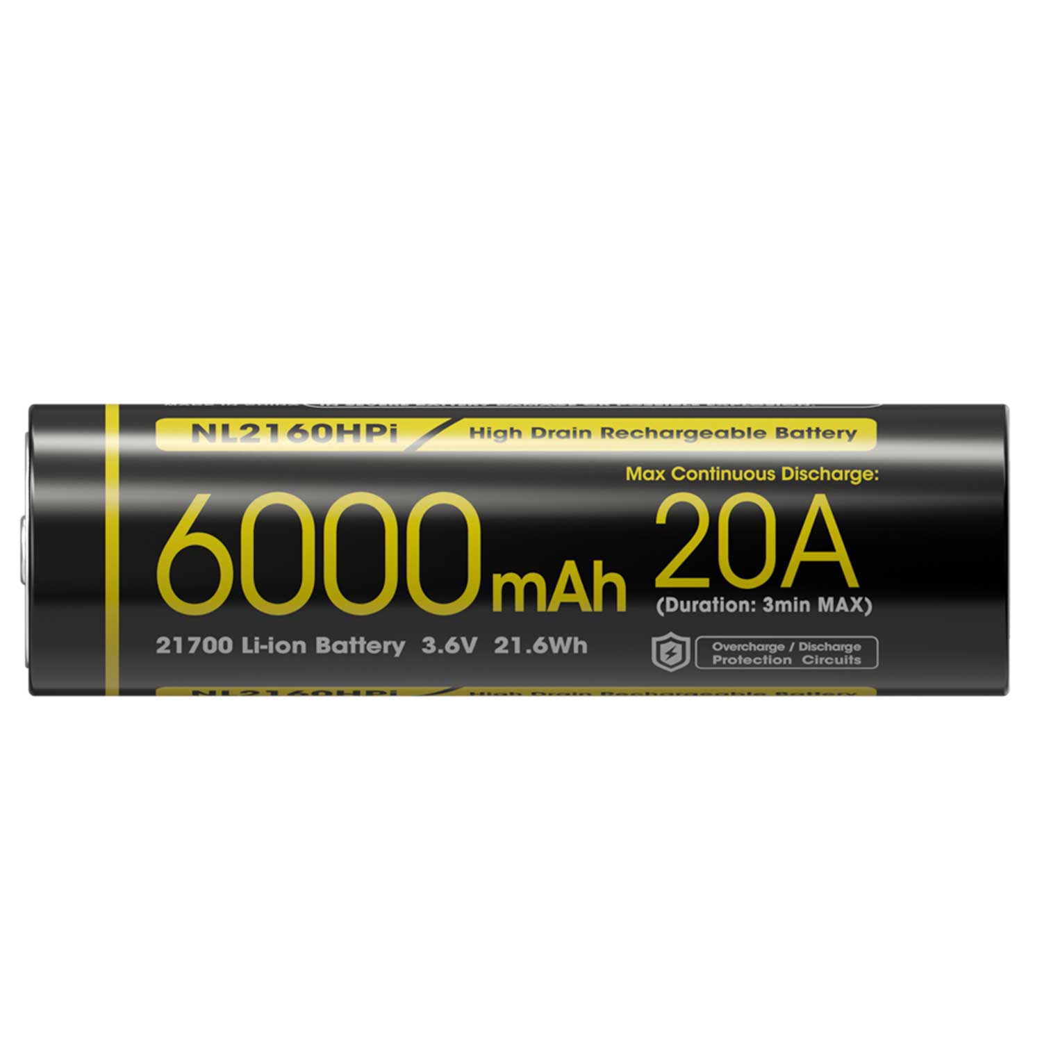 Nitecore Li-Ion Akku NL2160HPi 21700 3,6V 6000mAh 20A Schutzschaltung – Detailansicht