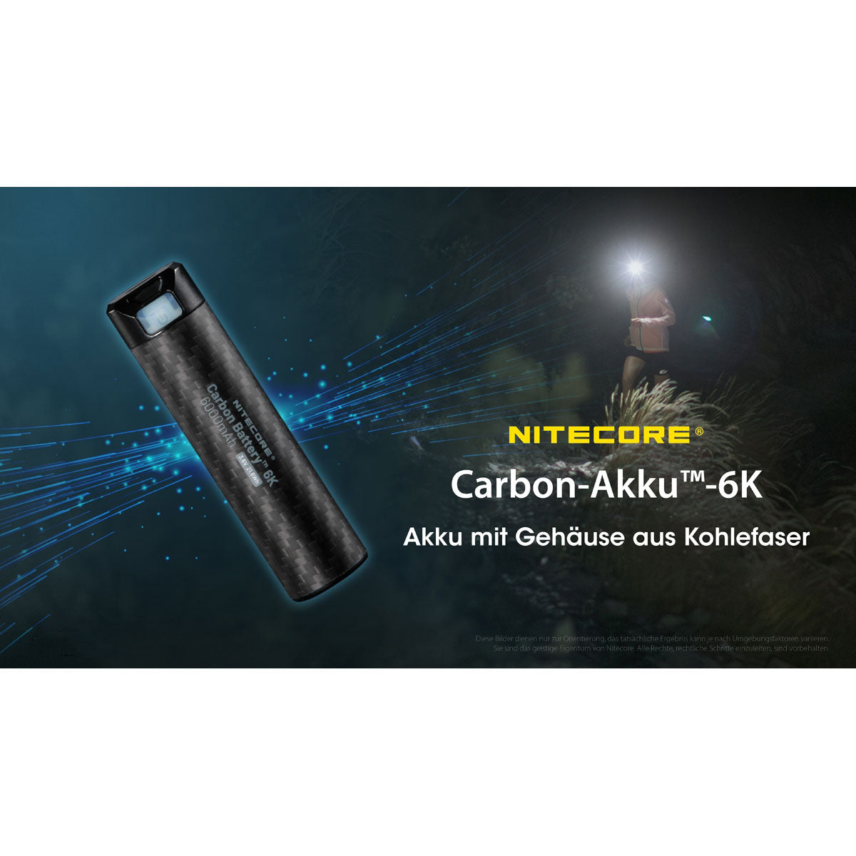 Nitecore Carbon Battery 6K Powerbank – Detailansicht