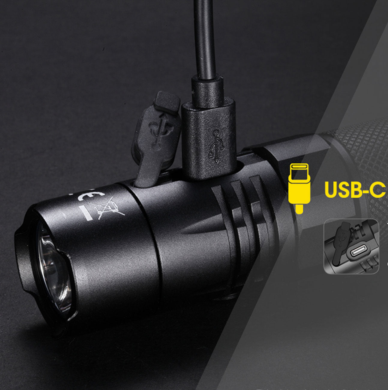 Nitecore MH12 V2 – Taschenlampe mit 1200 Lumen, 21700 Akku, USB-C, Steckholster – USB-C Ladefunktion – Detailansicht 3