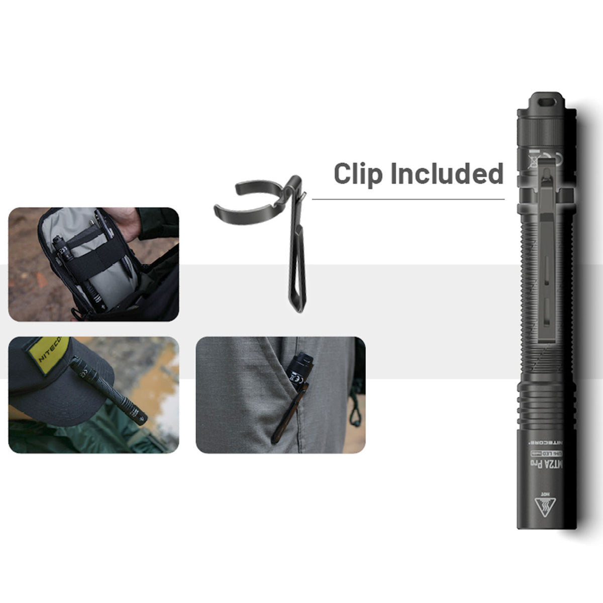 Nitecore MT2A PRO LED Taschenlampe 1000 Lumen USB-C Akku wiederaufladbar – Detailansicht