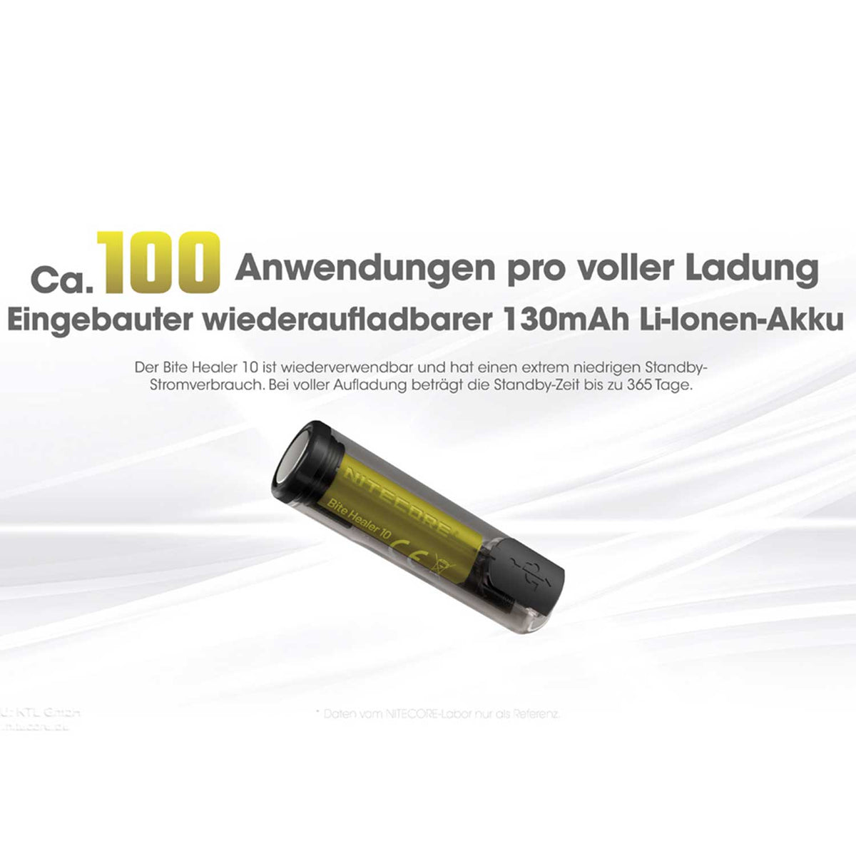 Nitecore Bite Healer 10 – Insektenstichheiler mit 2 Wärmestufen USB-C aufladbar – Detailansicht