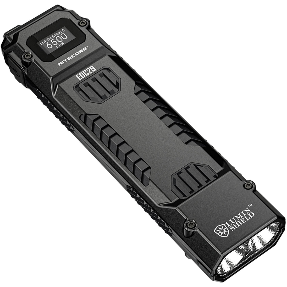 Nitecore EDC29 - LED Taschenlampe 6500 Lumen Spot & Flutlicht USB-C OLED Display – Detailansicht