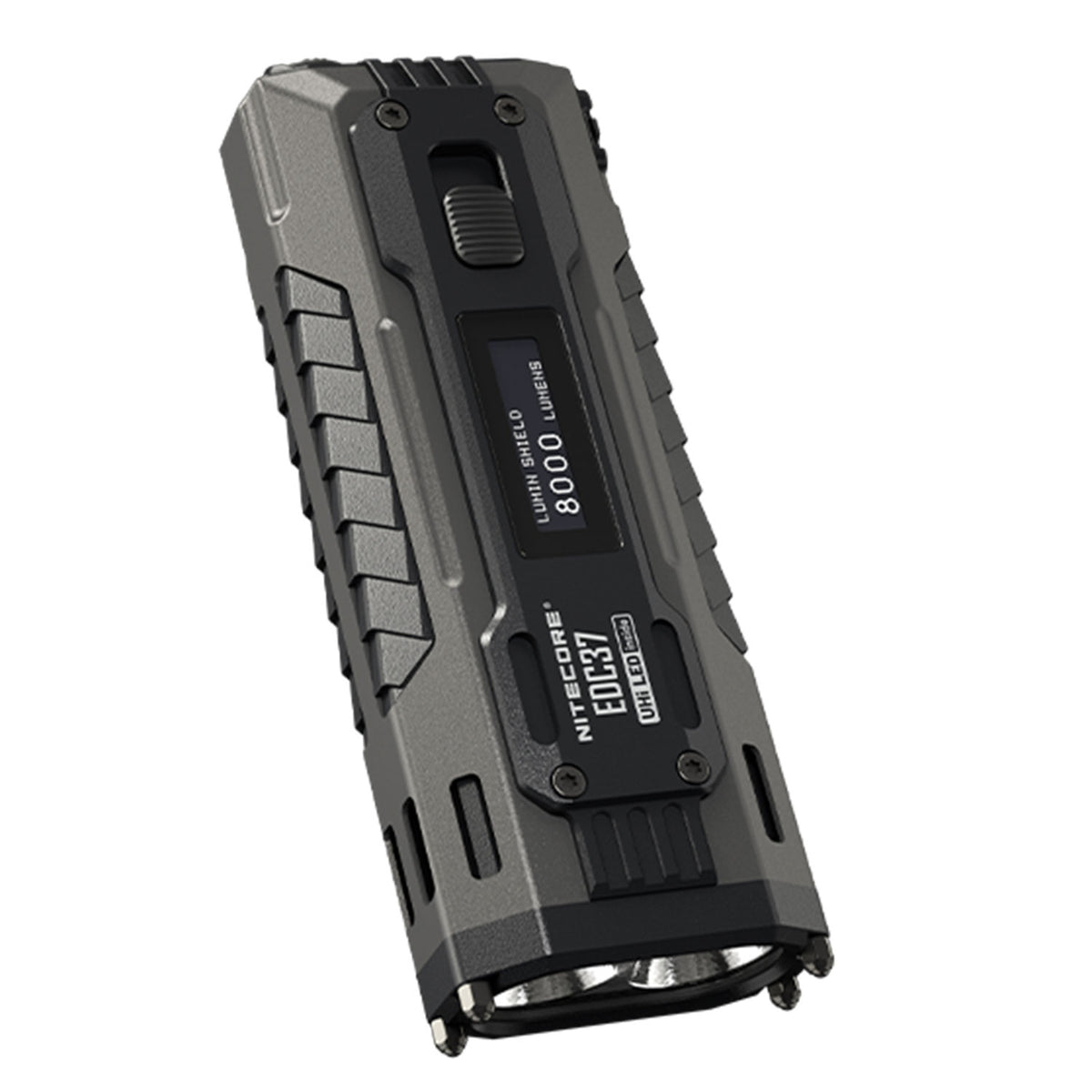 Nitecore EDC37 - LED Taschenlampe 8000 Lumen Spot & Flutlicht USB-C OLED Display – Detailansicht
