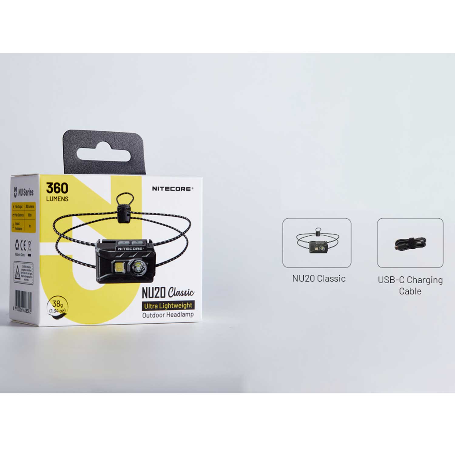 Nitecore NU20 Classic - LED Stirnlampe 360 Lumen mit Akku USB-C ultraleicht – Detailansicht