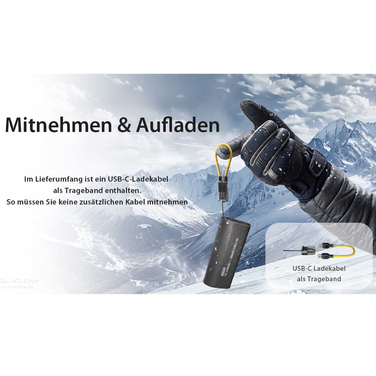 Nitecore SUMMIT Air – 8000mAh Powerbank mit 2x USB-C, kältebeständig bis -40 °C