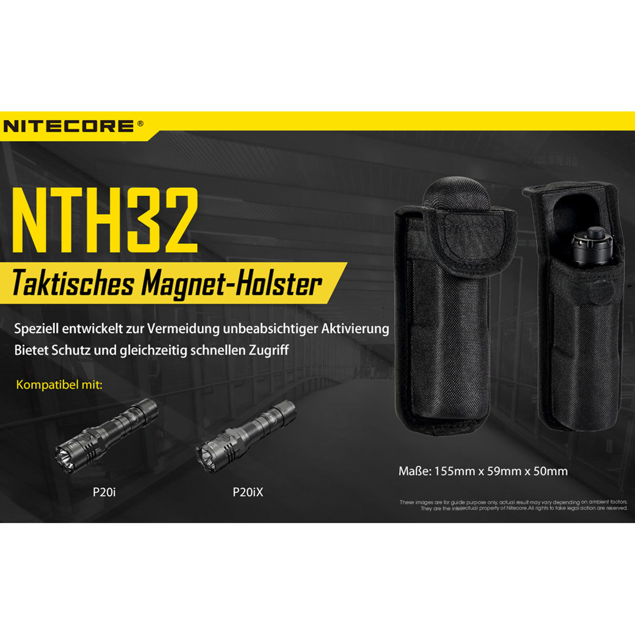 Nitecore NTH32 Nylonholster für P20iX (B-Ware) – Detailansicht