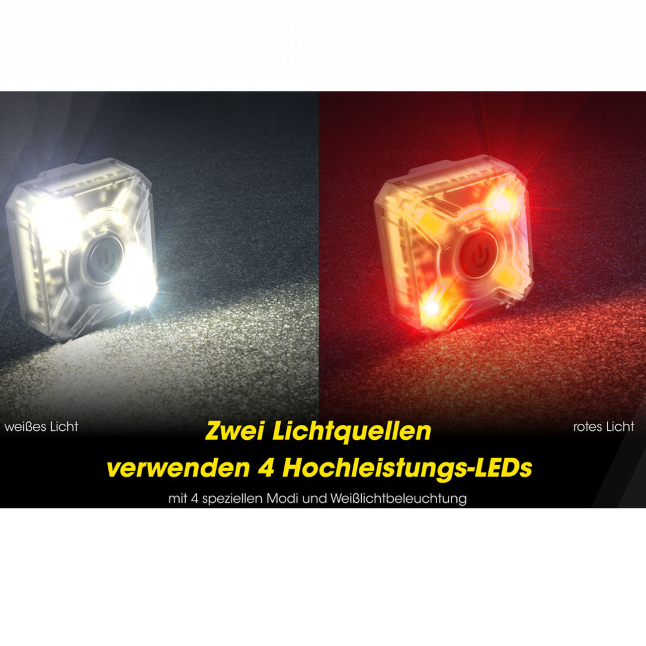 Nitecore NU05 V2 – Mini LED Warnlicht mit 40 Lumen in 2 Varianten – Detailansicht