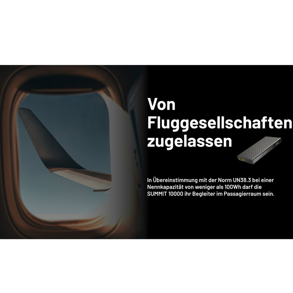 Nitecore Summit 10000 - 10.000mAh Powerbank, kältebeständig, Carbongehäuse, USB – Detailansicht