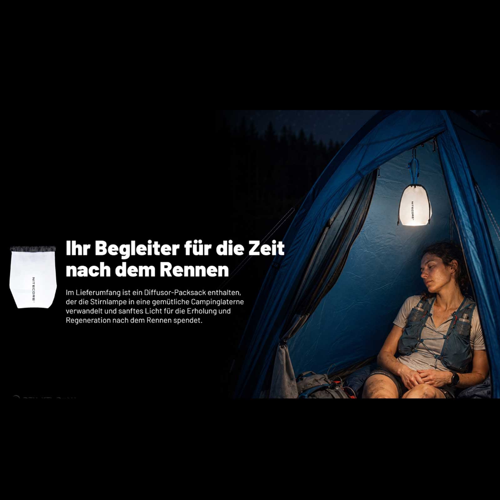 Nitecore UT27 MB – Trailrunning Stirnlampe mit 800 lm, 150 lm Rotlicht, USB-C-Akku