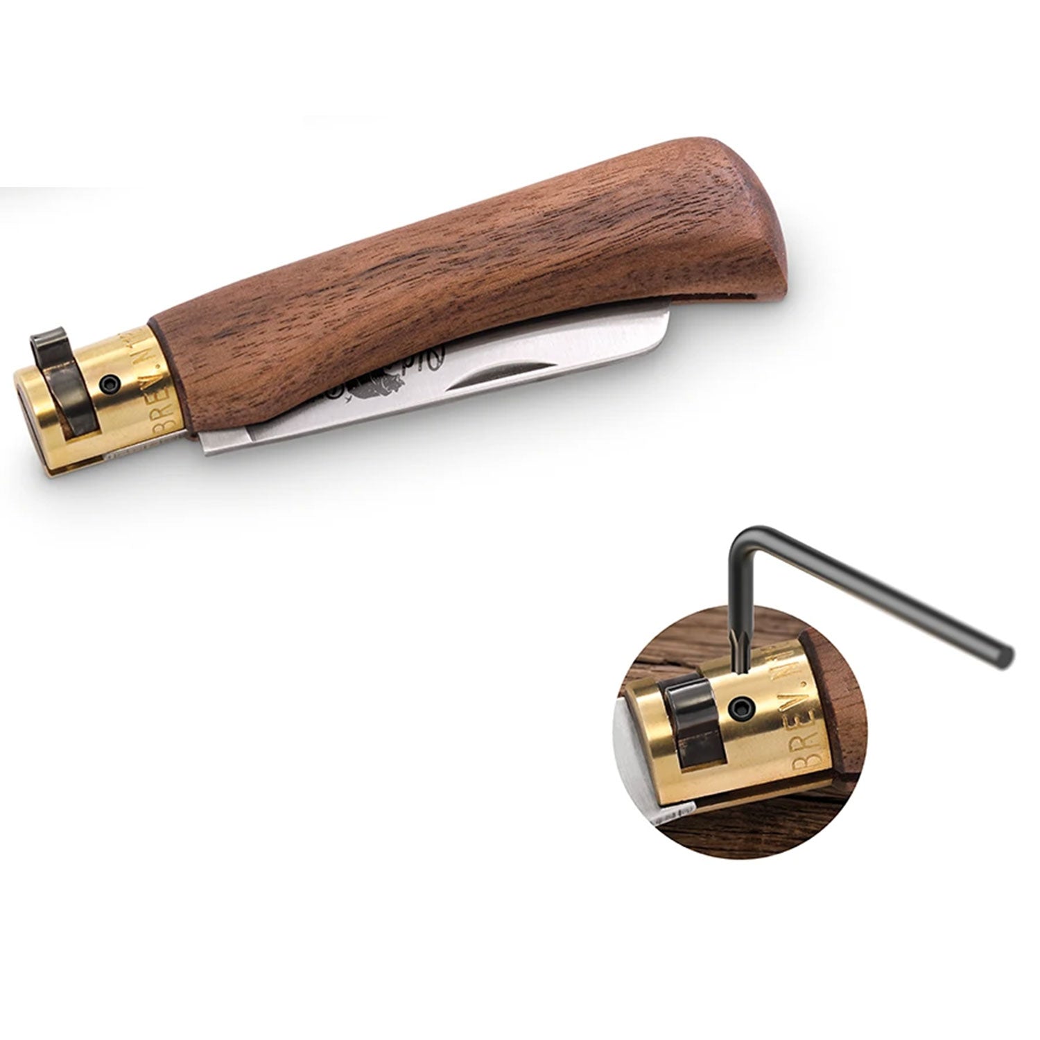 Old Bear Utility Biltong - Taschenmesser mit Walnussholzgriff – Detailansicht