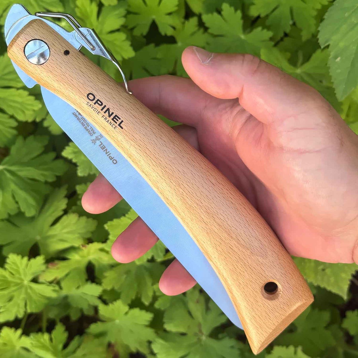Opinel No 18 – Robuste Outdoor-Klappsäge mit Buchenholzgriff 42 cm – Detailansicht
