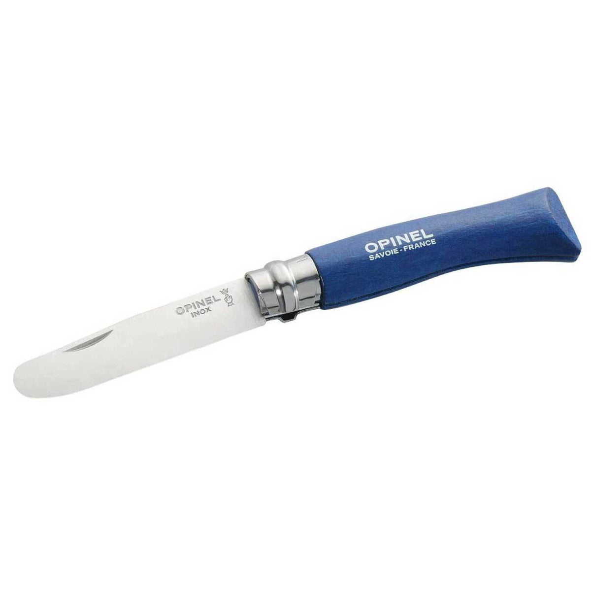 Opinel No 07 Kindermesser mit Rundspitze und Virobloc – Messeransicht