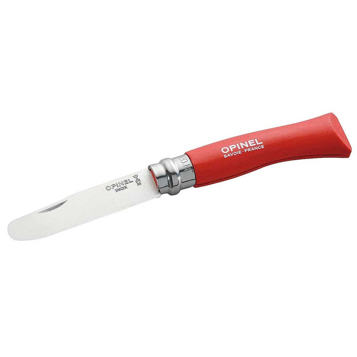 Opinel No 07 Kindermesser mit Rundspitze und Virobloc – Messeransicht