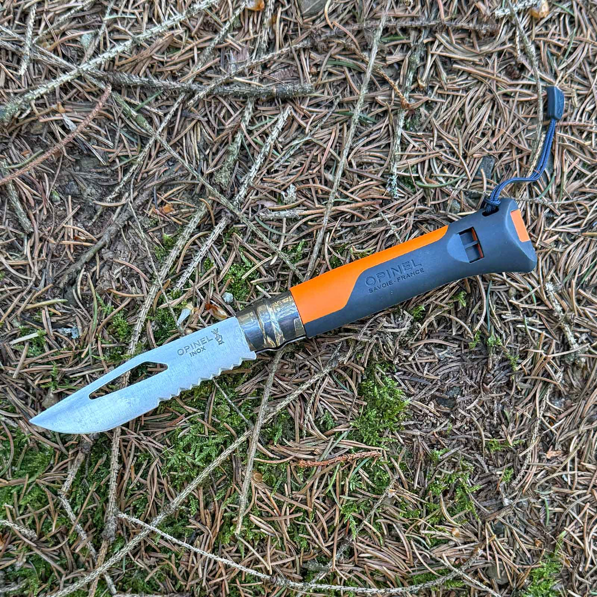 Opinel No 08 Outdoor Sports Taschenmesser in 4 Farben – Farbvariante orange, für Outdoor und Camping – Detailansicht 8