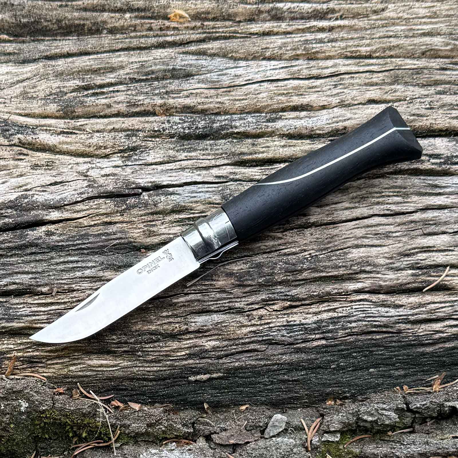 Opinel No 08 Ellipse Ebenholzgriff- Taschenmesser als Geschenk oder für Sammler