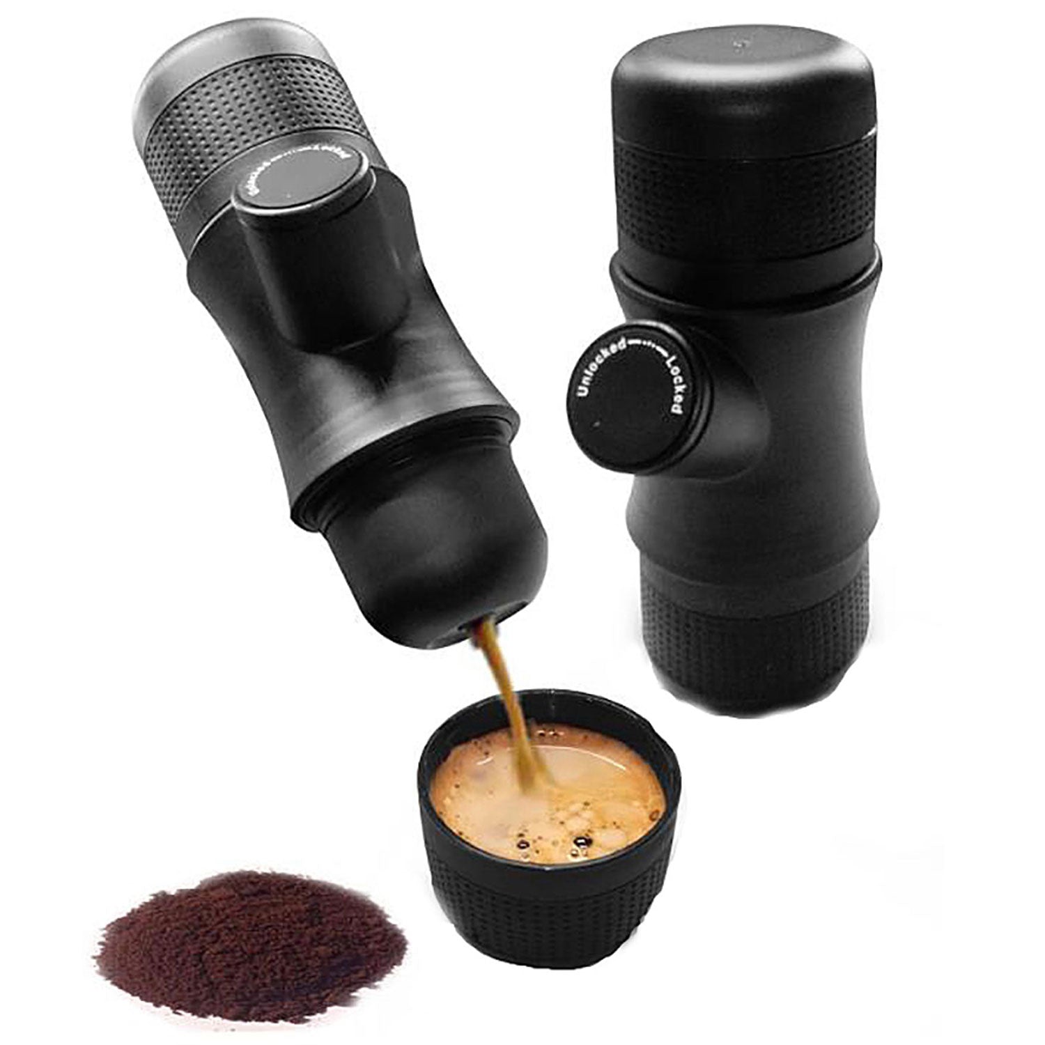 Origin Outdoors To-Go – Mini-Espressokocher mit Trinkbecher, 8 bar Druck & 70 ml – Detailansicht