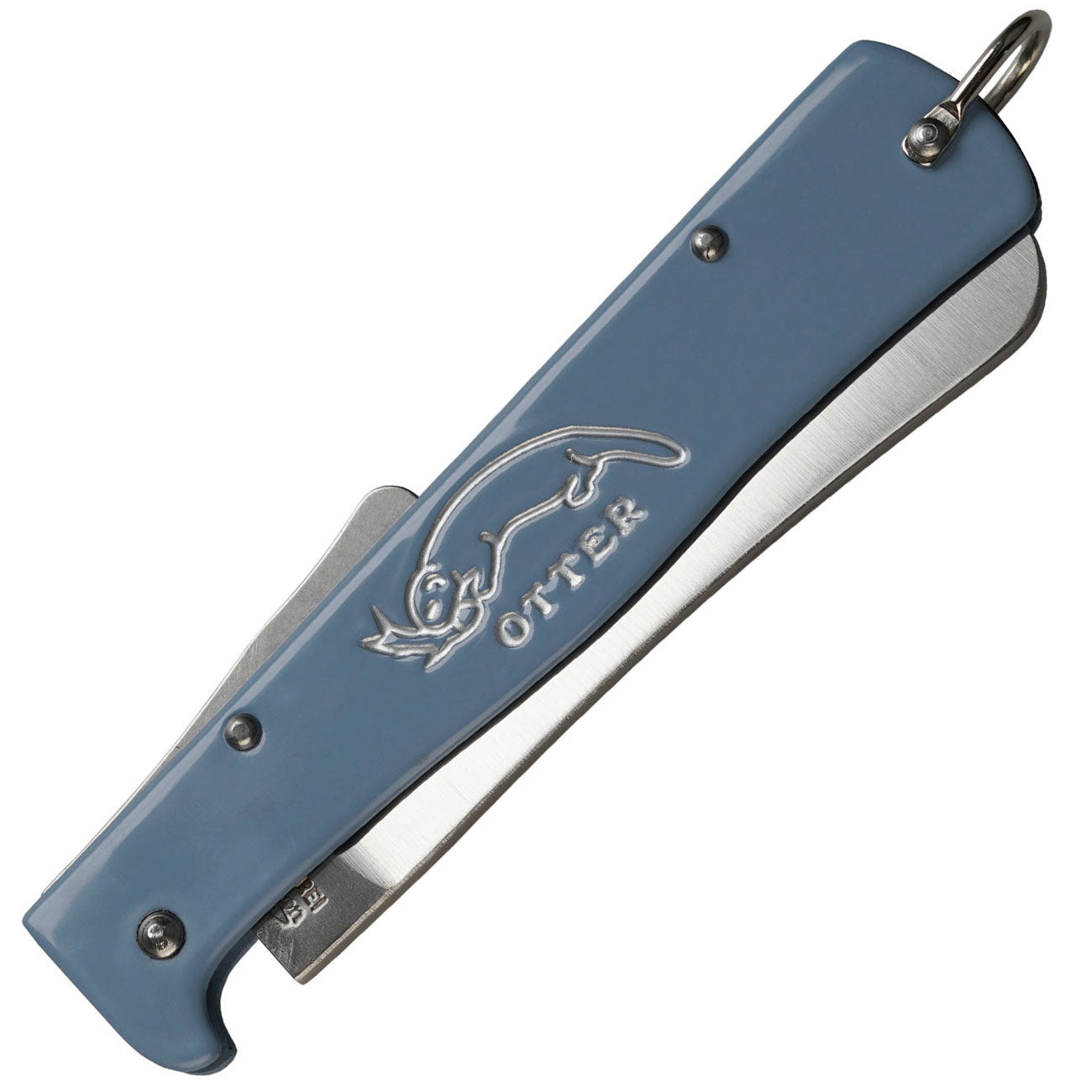 Otter Mercator Buckels - Picknick Messer taubenblau, rostfreie Klinge (10-426 rg BUC R bl) – Detailansicht