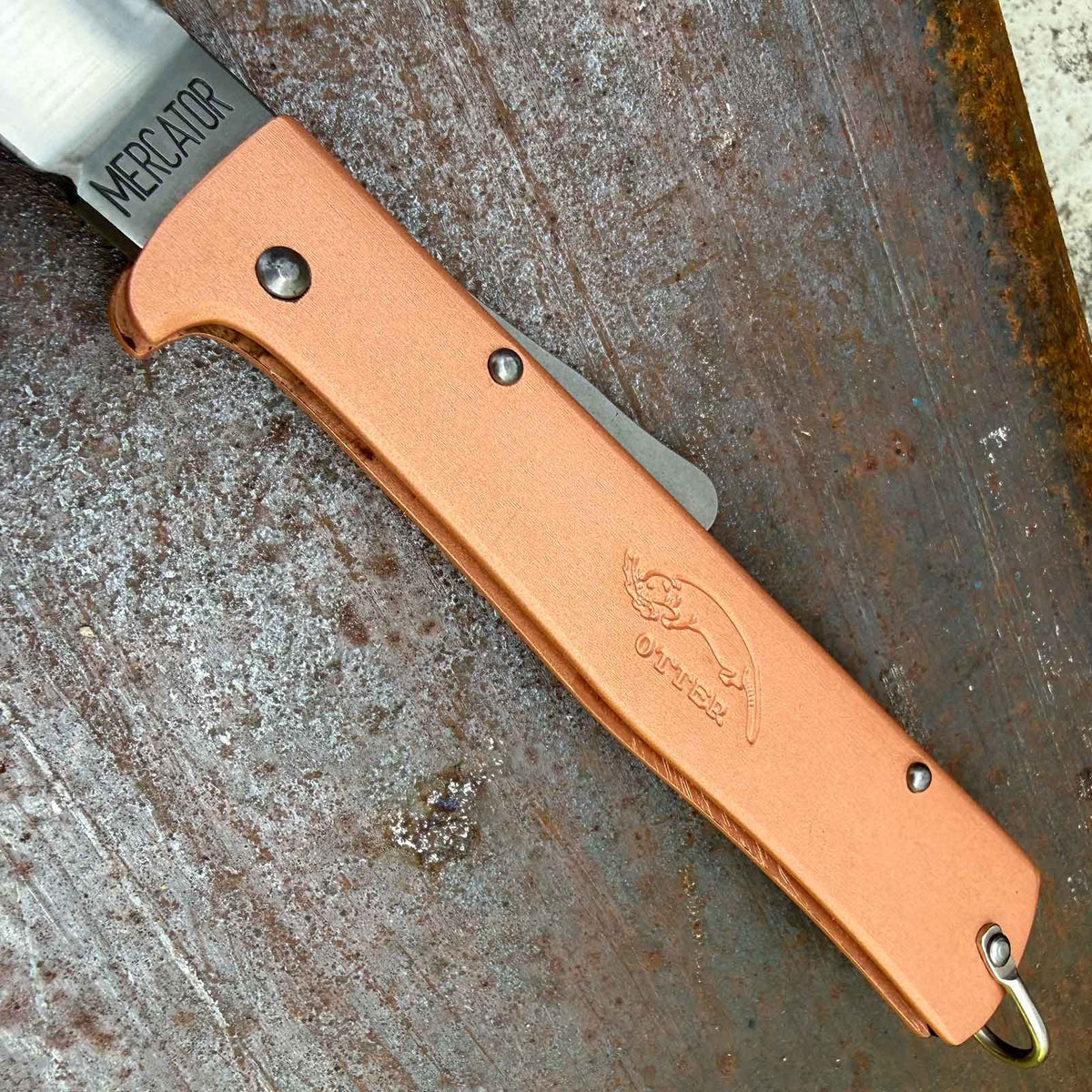 Otter Mercator Kupfer Clip – Taschenmesser mit C75 Klinge (10-636 rg)