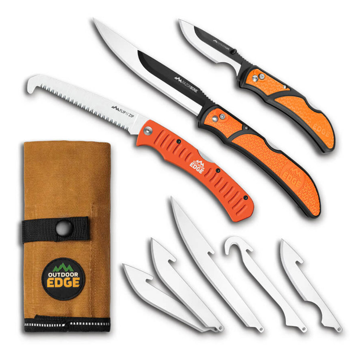 Outdoor Edge RazorGuide Pak – Jagd-Set mit Häutungsmesser, Ausbeinmesser & Knochensäge