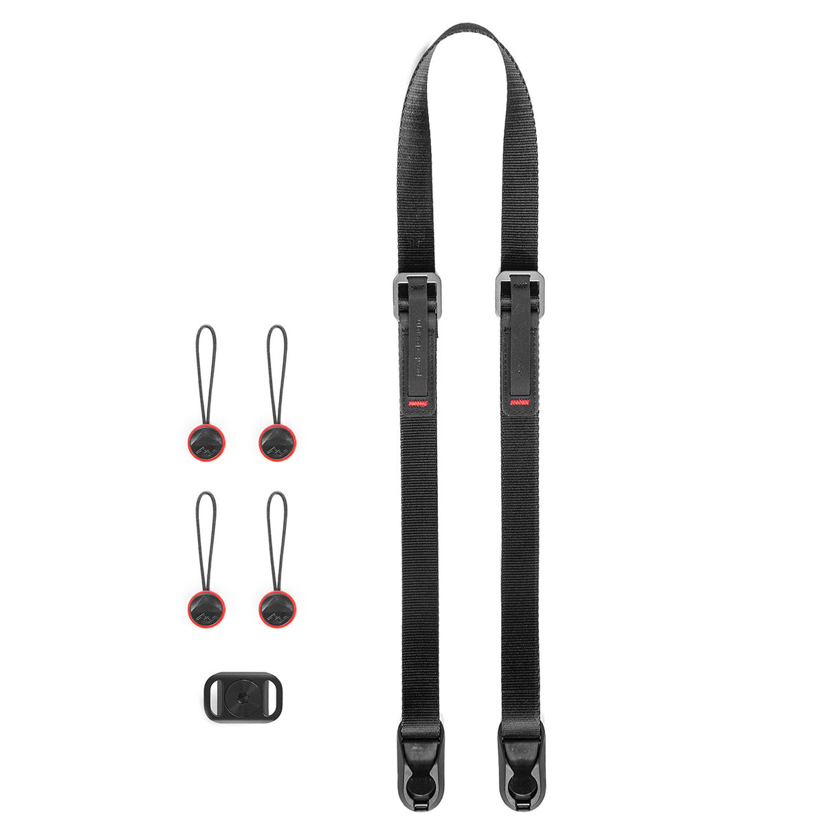 Peak Design Leash – Leichter Kameragurt mit Schnellwechselsystem – Farbvariante schwarz, Lieferumfang und Verpackung