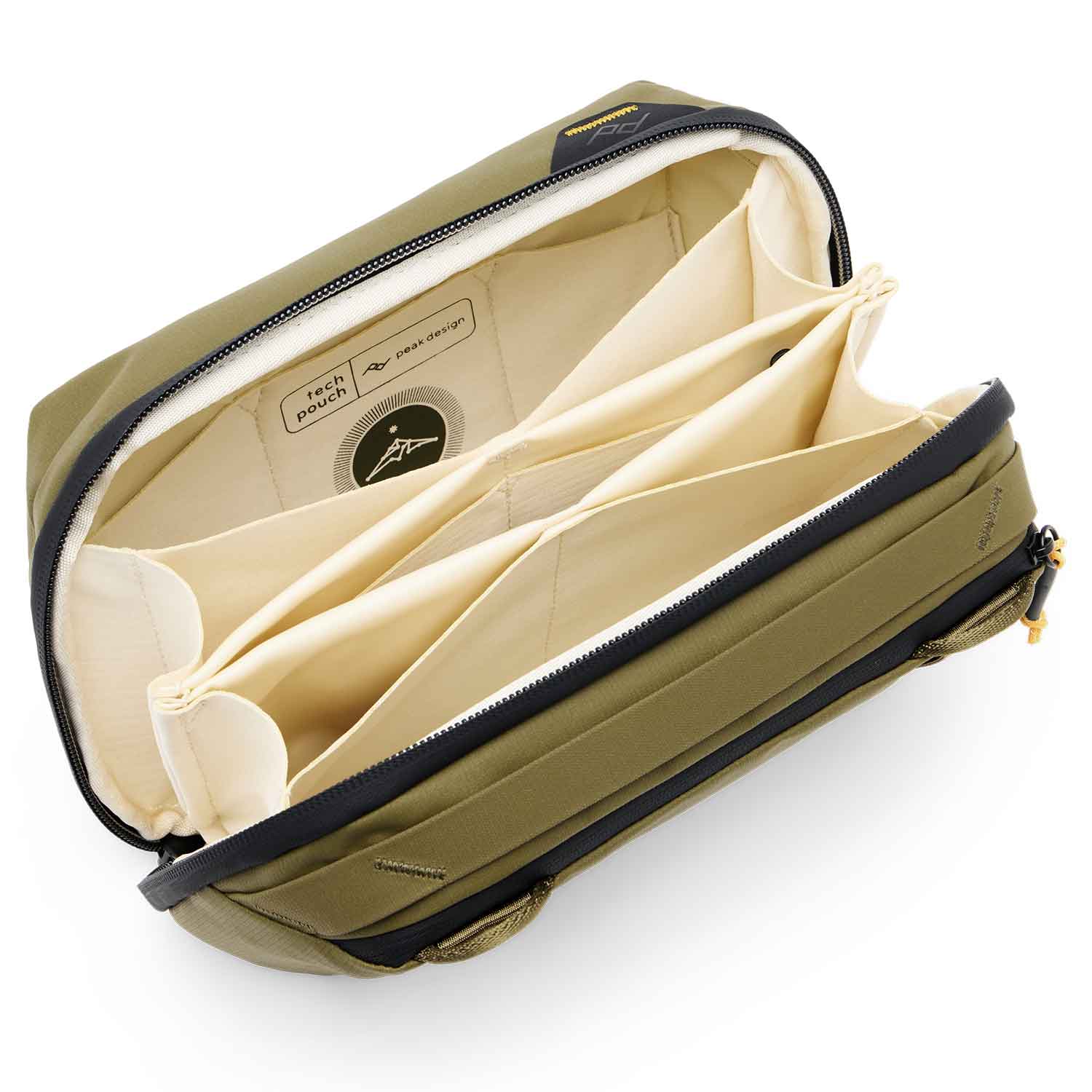 Peak Design Tech Pouch 2L – Organizer-Tasche für Reise & Alltag – Grün oliv olivgrün Kabel lader gadgets