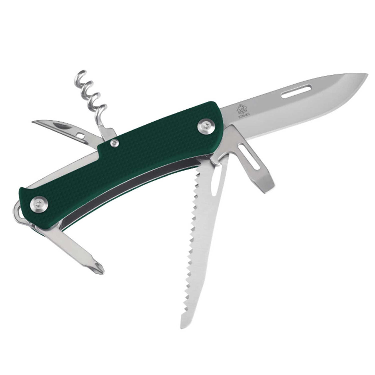 Puma TEC Pocket Tool grün – Kompaktes Taschenmesser mit 7 Funktionen – Detailansicht