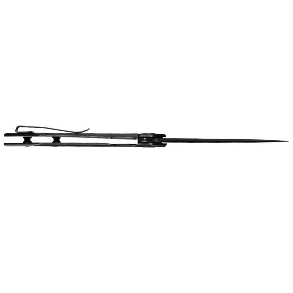 Ruike P831S-SB – Stonewash Taschenmesser mit Reverse-Tanto Klinge & Tip-Up Clip – Detailansicht