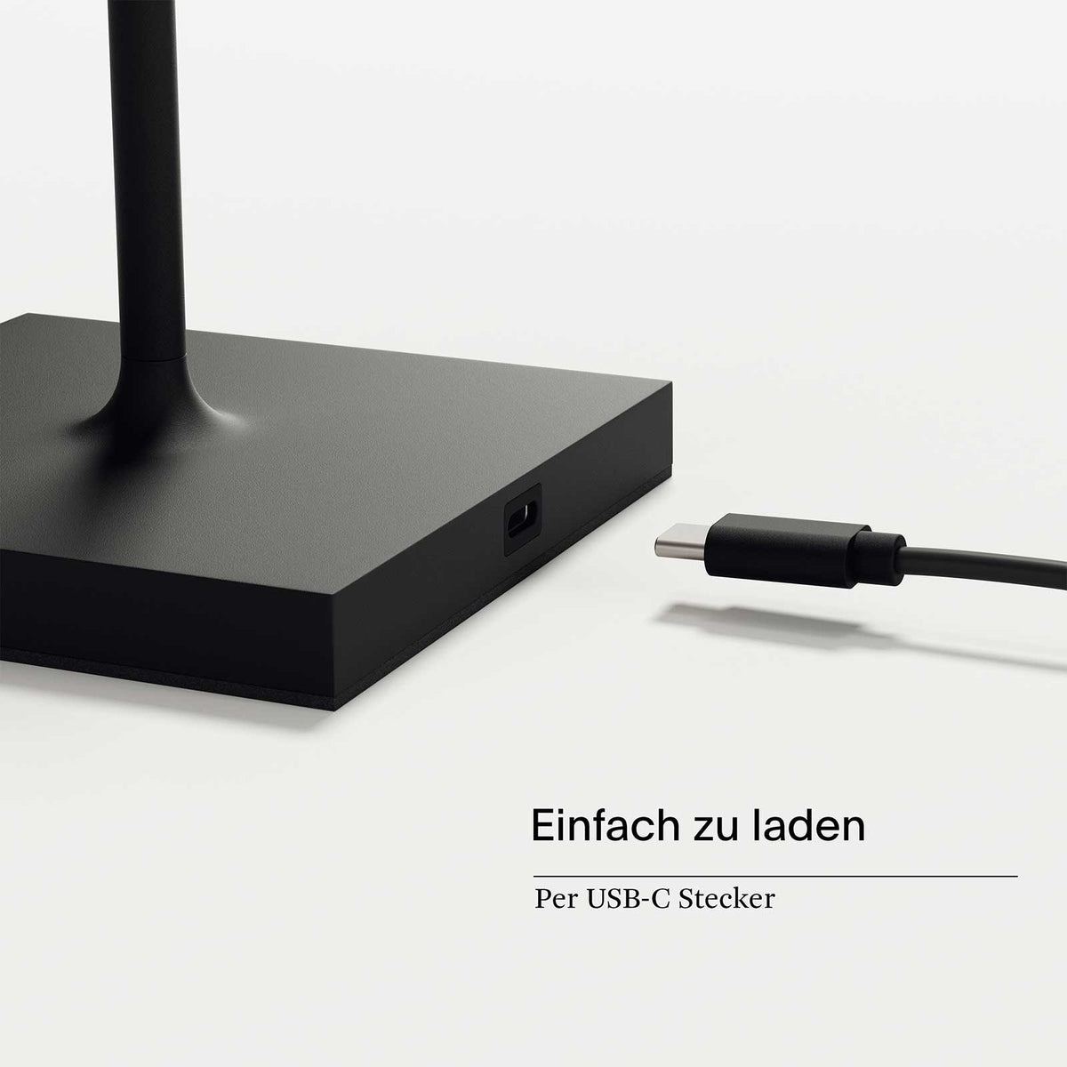 Sigor Nuindie mini – dimmbare Akku-Tischleuchte – Nachtschwarz usb aufladbar