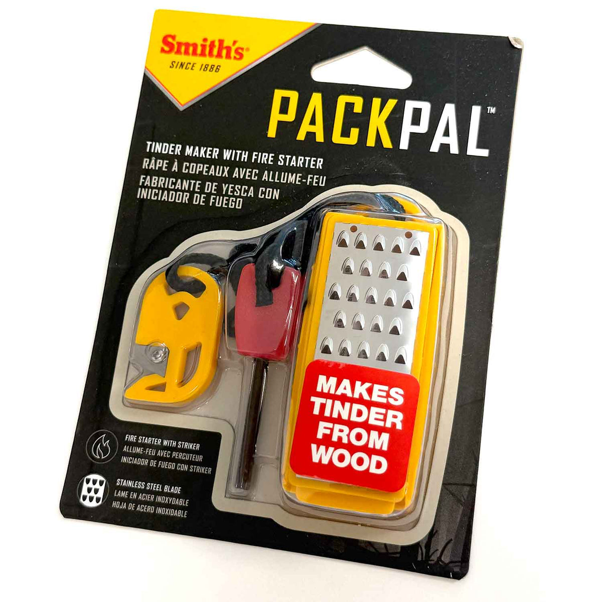 Smith’s Natural Tinder Maker – Feuerstarter-Set mit Zunder-Raspel – Detailansicht