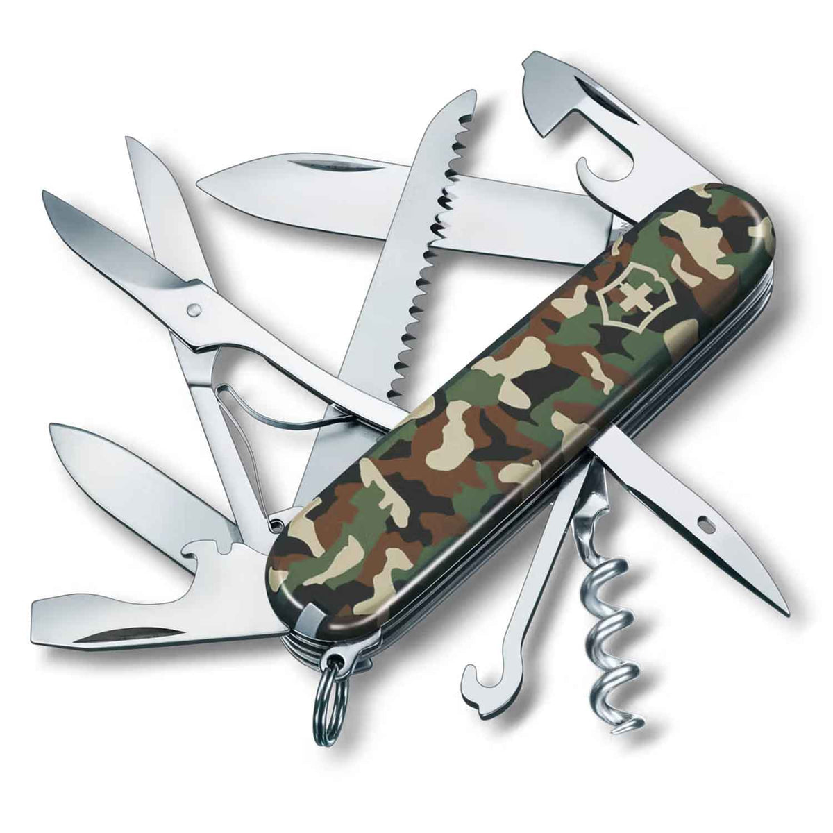 Victorinox Huntsman camouflage – Tarnfleck Taschenmesser mit 15 Funktionen