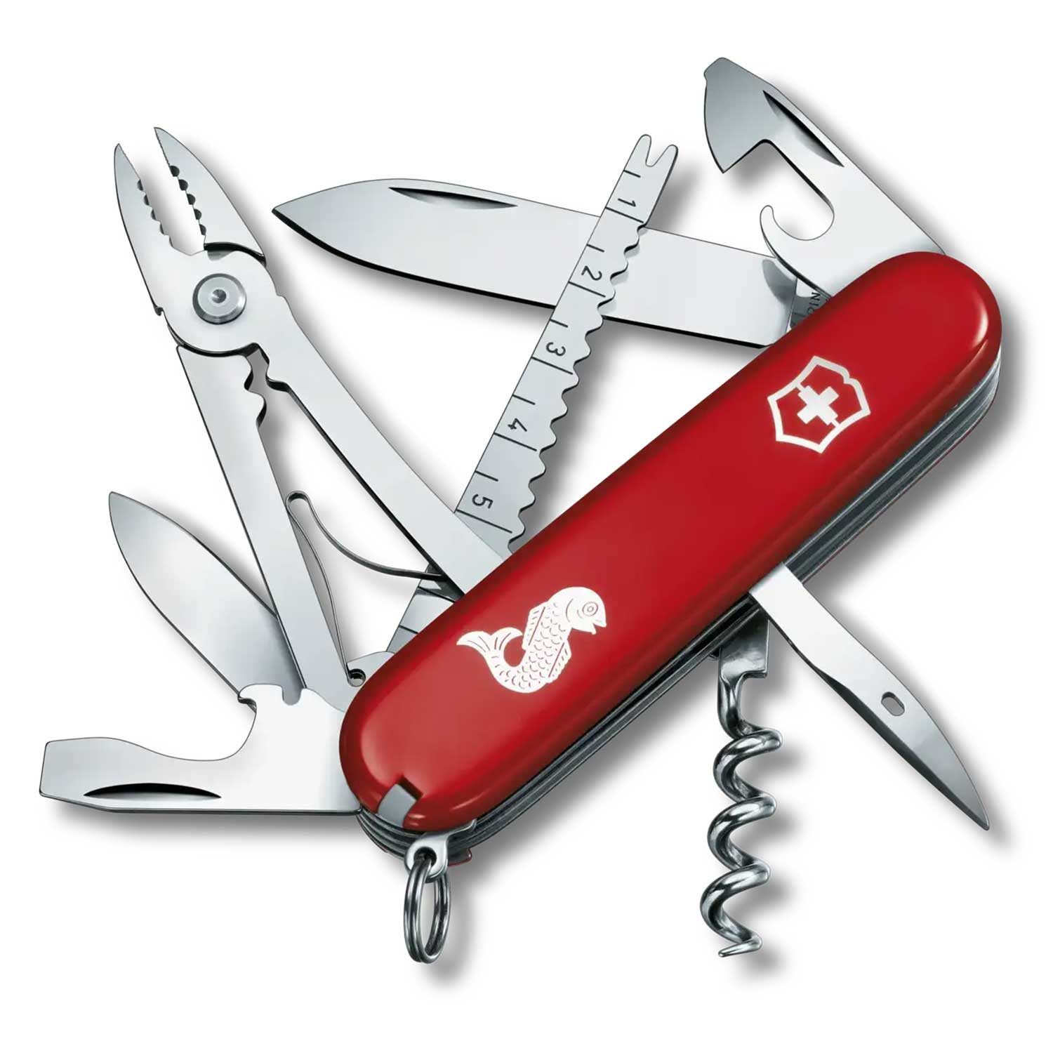 Victorinox Angler Taschenmesser - Anglermesser Multitool mit 19 Funktionen rot (1.3653.72) – Detailansicht