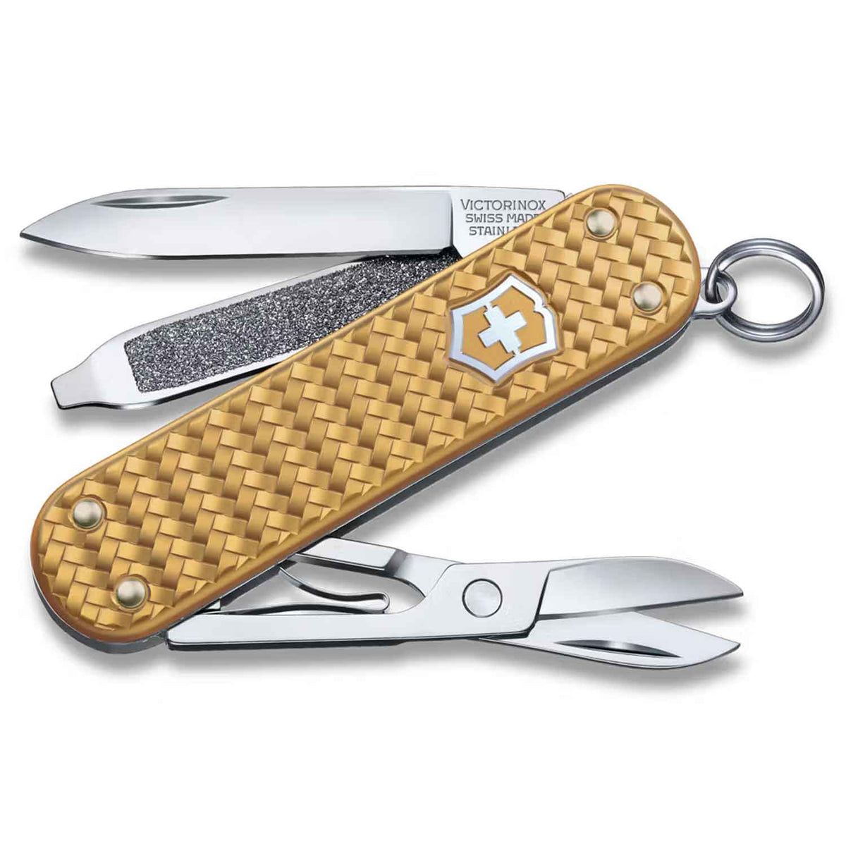 Victorinox Classic SD Precious Alox Brass Gold – Taschenmesser mit 5 Funktionen