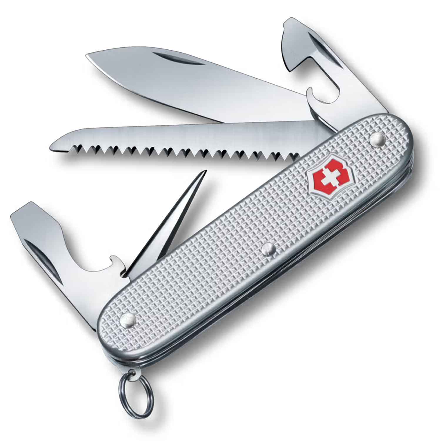 Victorinox Farmer Alox – Schweizer Taschenmesser mit 9 Funktionen silber