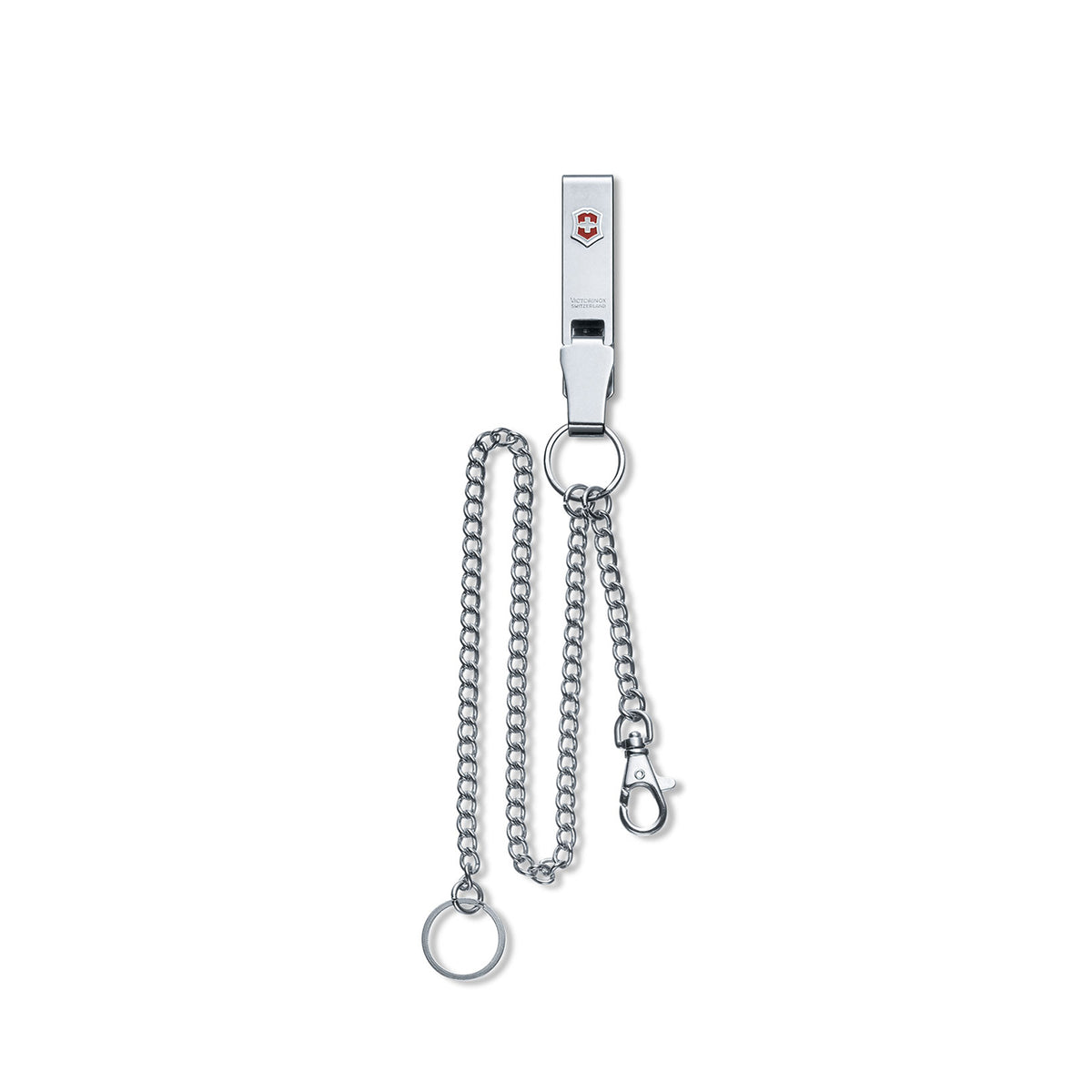 Victorinox Multiclip mit 2 Ketten – Gürtelanhänger für Messer & Schlüssel 4.1860