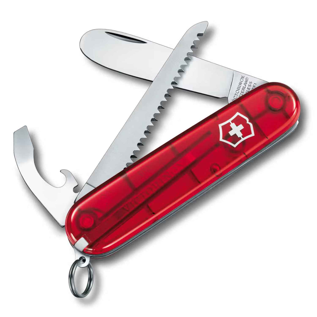 My First Victorinox – Sicheres Kinder-Taschenmesser mit 9 Funktionen in Rot