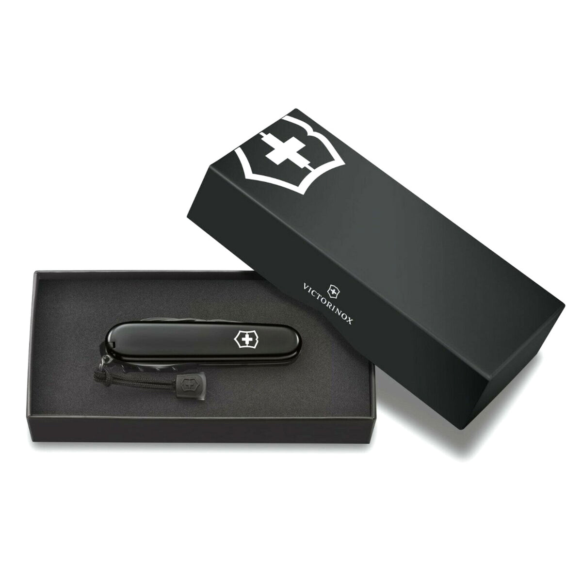 Victorinox Spartan Onyx Black – Schwarzes Taschenmesser mit 12 Funktionen und Geschenkbox – Detailansicht