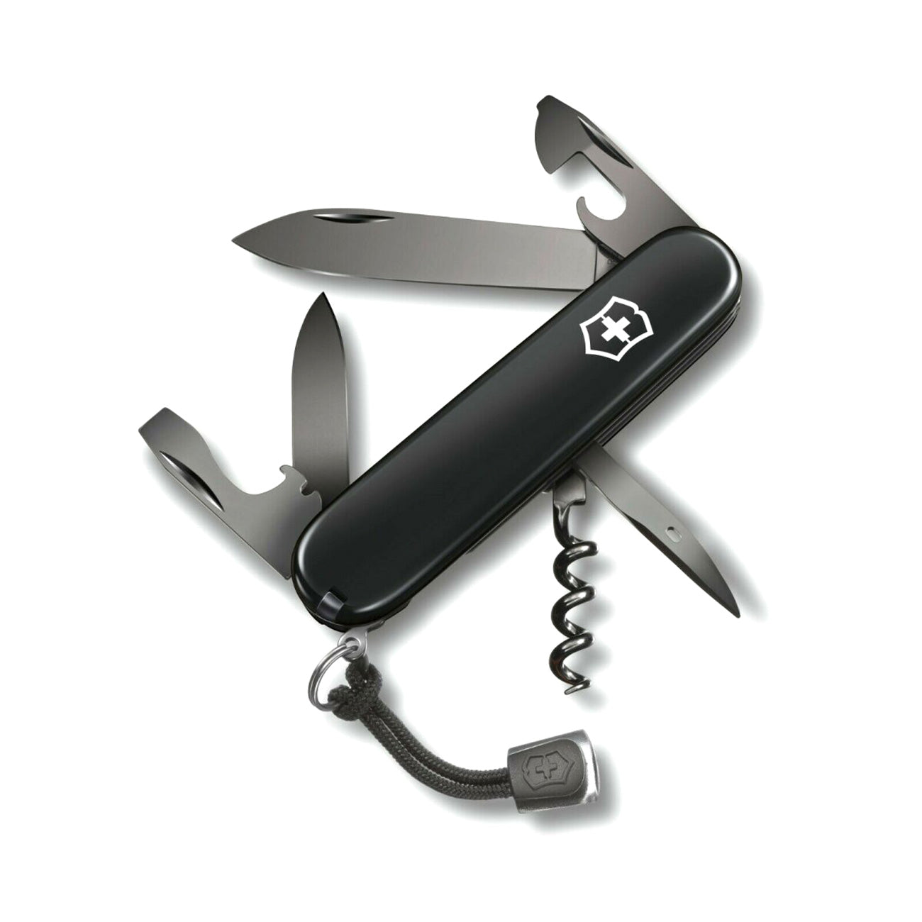 Victorinox Spartan Onyx Black – Schwarzes Taschenmesser mit 12 Funktionen und Geschenkbox