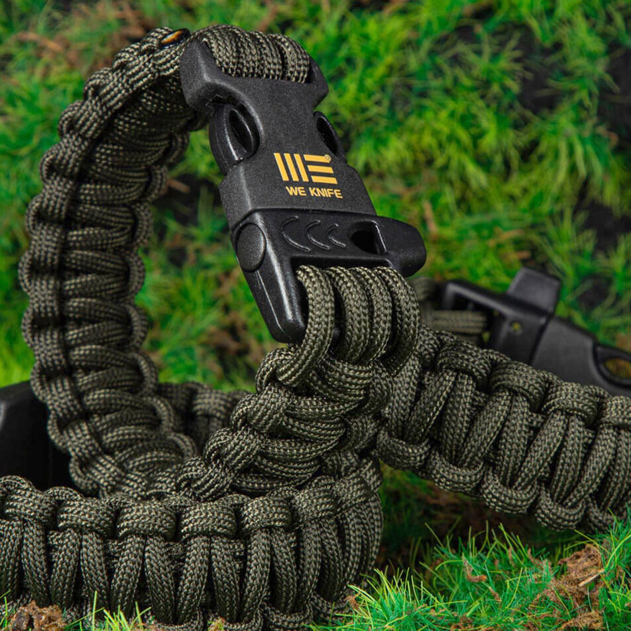 WE Knife Survival Bracelet - Überlebensarmband aus Paracord mit Signalpfeife
