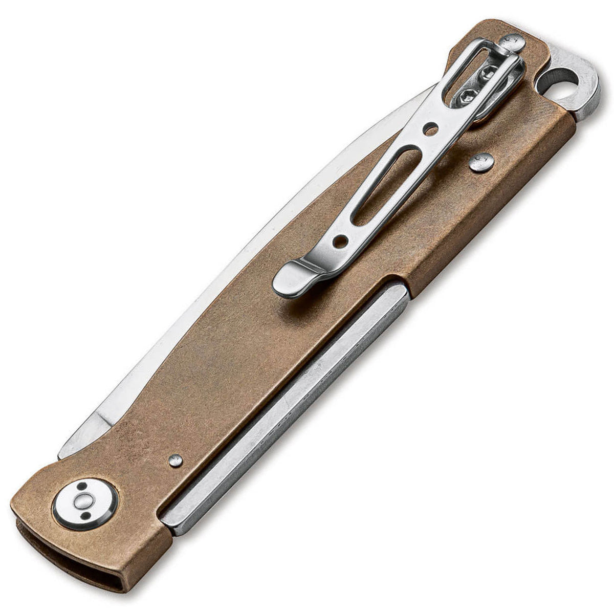 Böker Plus Atlas – robuste Taschenmesser in vielen Varianten – Brass messing Griff slipjoint