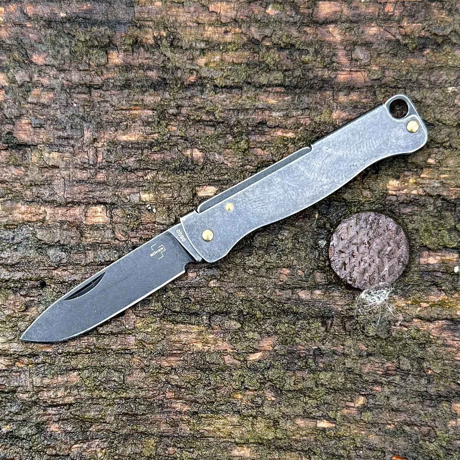 Böker Plus Atlas Mini – Schlüsselbund-Taschenmesser mit Slipjoint – klinge ausgeklappt