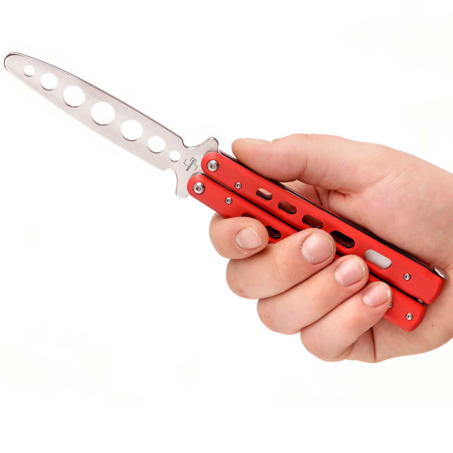 Böker Plus Balisong Trainer Red – Sicheres Butterfly Trainingsmesser